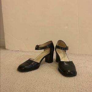 J. Crew Classic Vintage Blue Block Heels